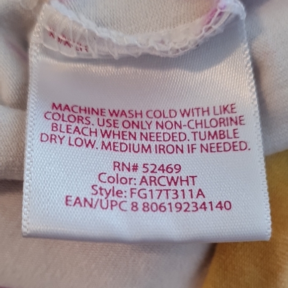 Faded Glory Tie-Dye Spaghetti Strap Kids Top, XS, good used condition, summer - Picture 5 of 5